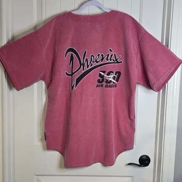 Vtg 90s Phoenix 500 Air Race Jersey XL Cottontops Mesh Cotton Lined Baseball